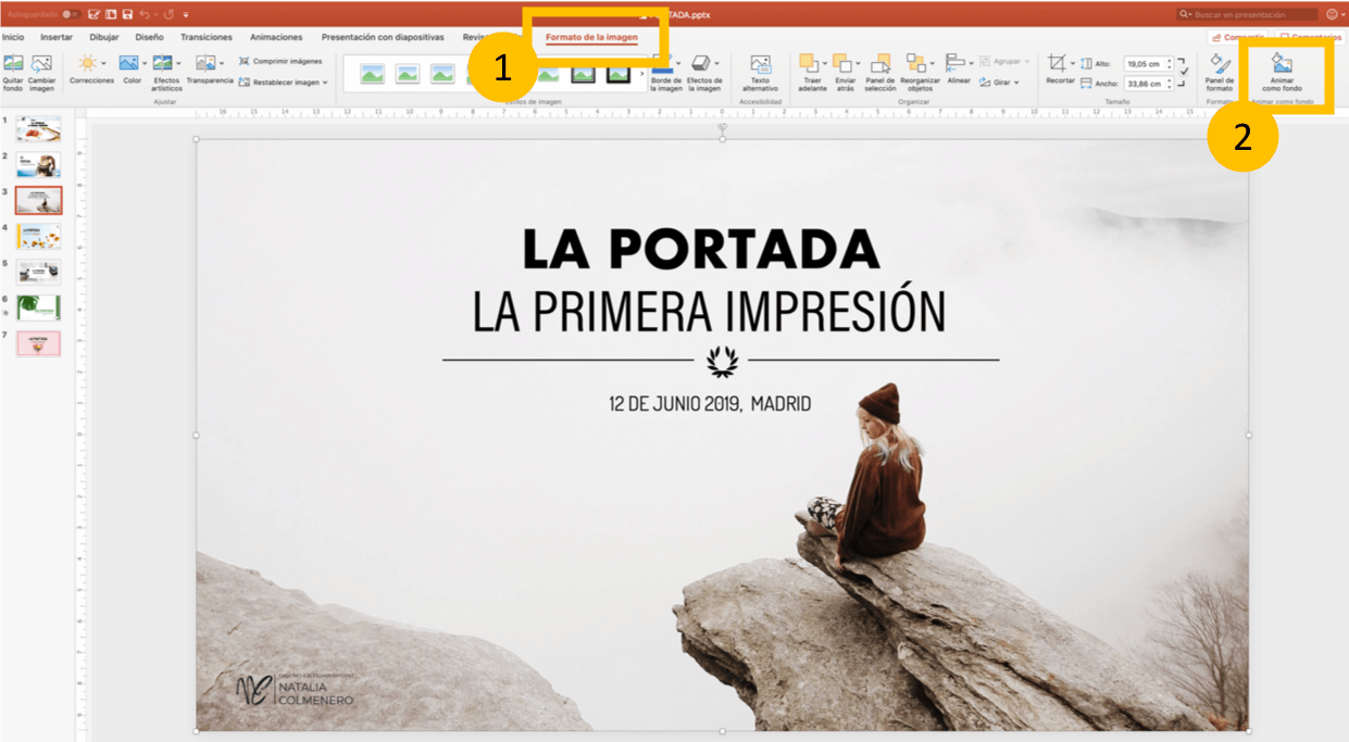 Pon tu portada de PowerPoint en movimiento by Natalia Colmenero